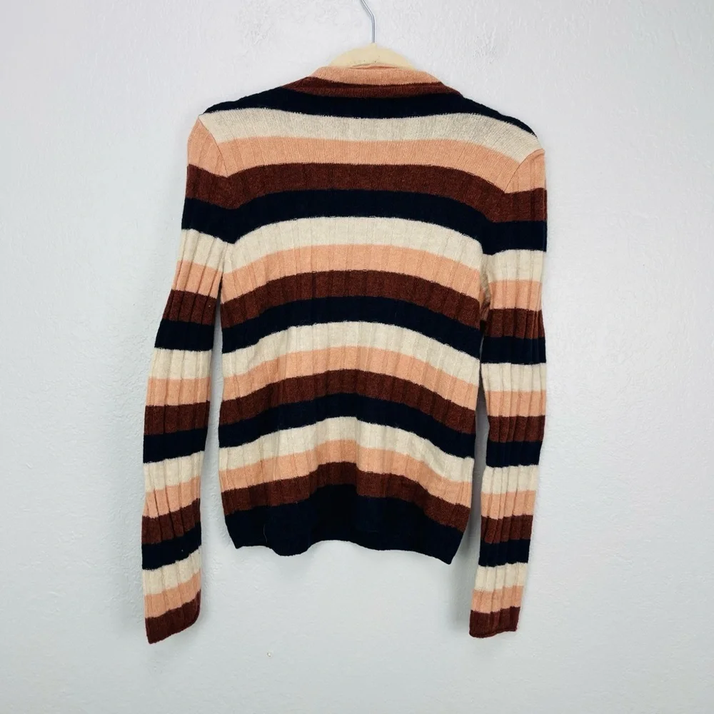Madewell Women's Evercrest Multi Stripe  Merino Wool Alpaca Blend Sweater S
